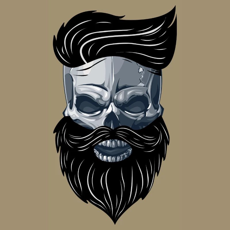 Beardy Beard Bart Man Skull Geschenkidee