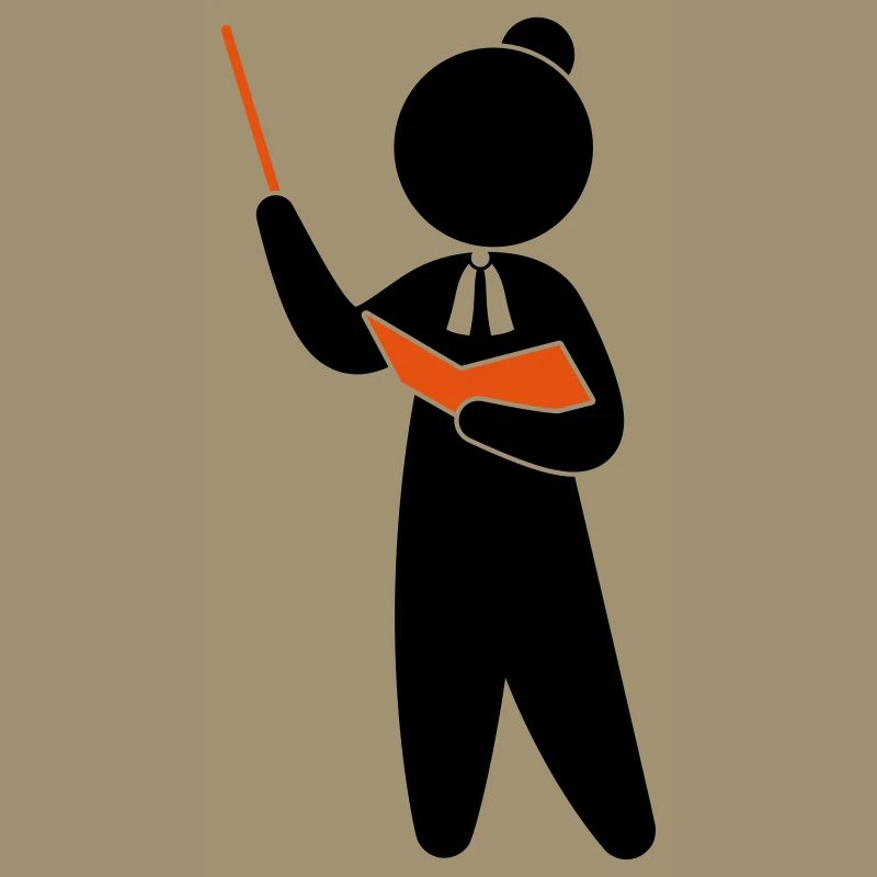 Ein Lehrer oder Professor schult sein Publikum