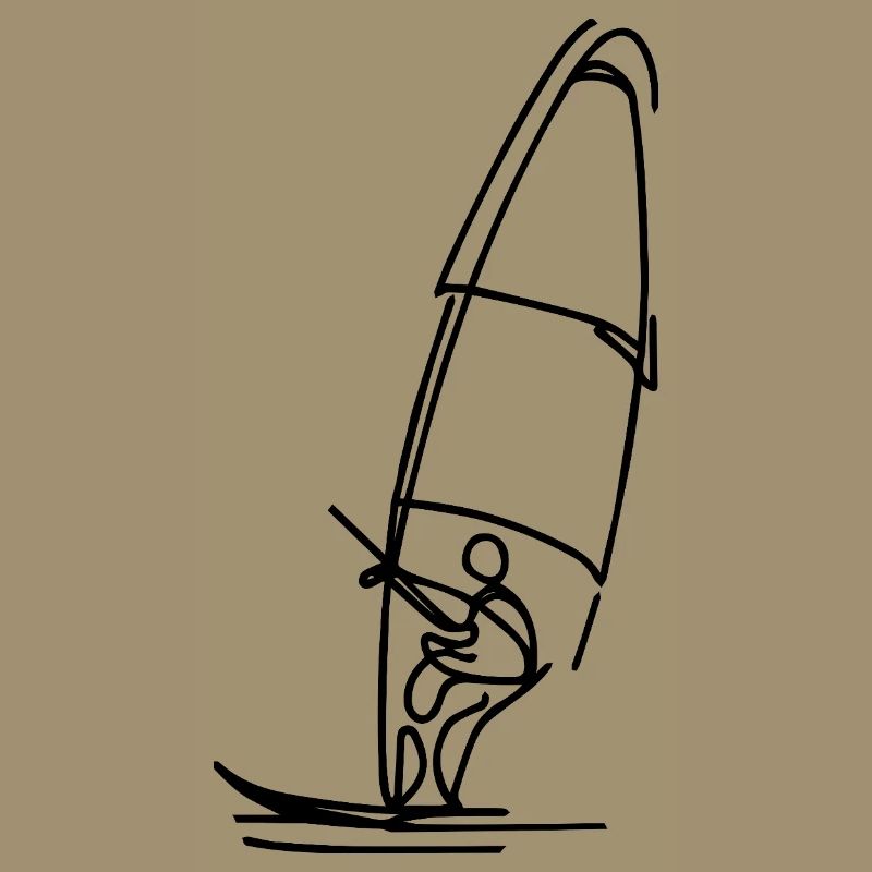 Windsurfer Drawing