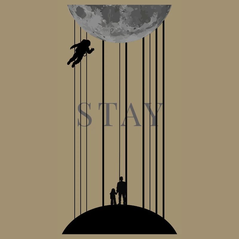 Weltall Interstellar mit Morse Code Stay