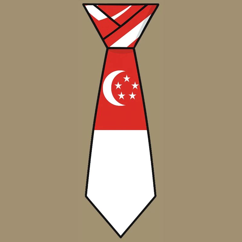 Cravate de Singapour – Conception du drapeau