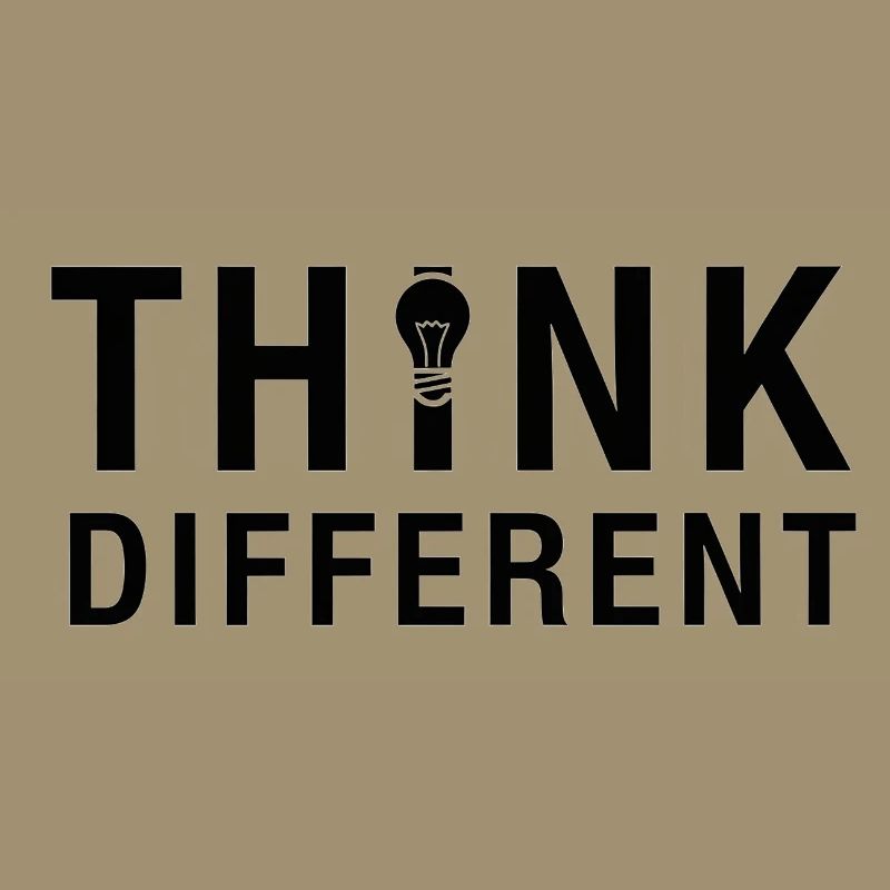 Creative Think Different Lightbulb Design