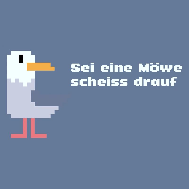sei eine pixel Möwe