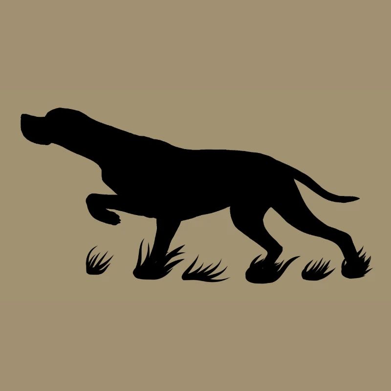 schwarzer Pointer vorstehend