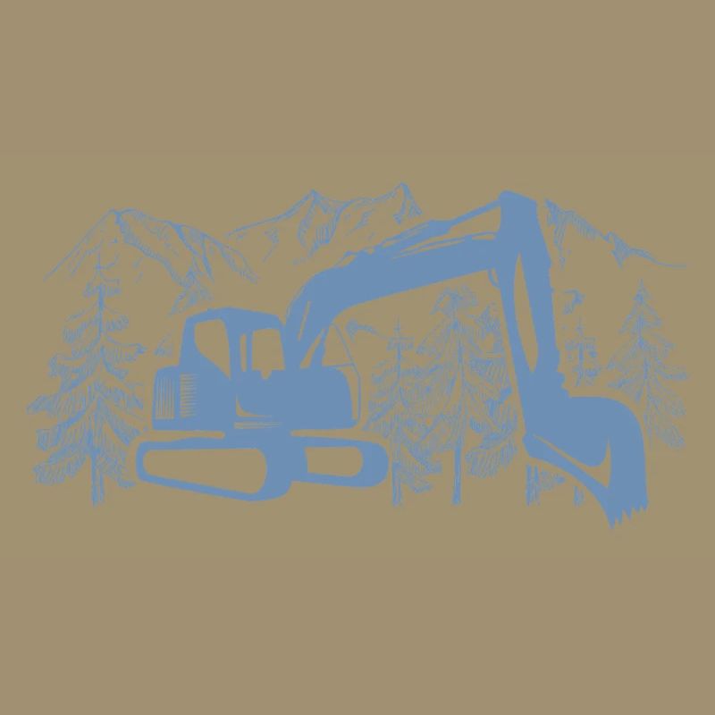 Excavator Silhouette Construction Equipment Operator Work