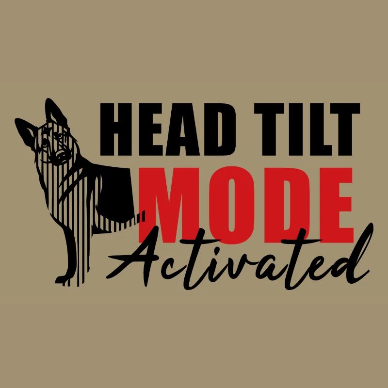 Schäfi Silhouette - Head Tilt linear German Shepherd