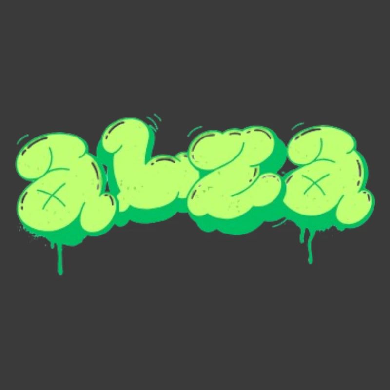 Bright Green Graffiti Style Design