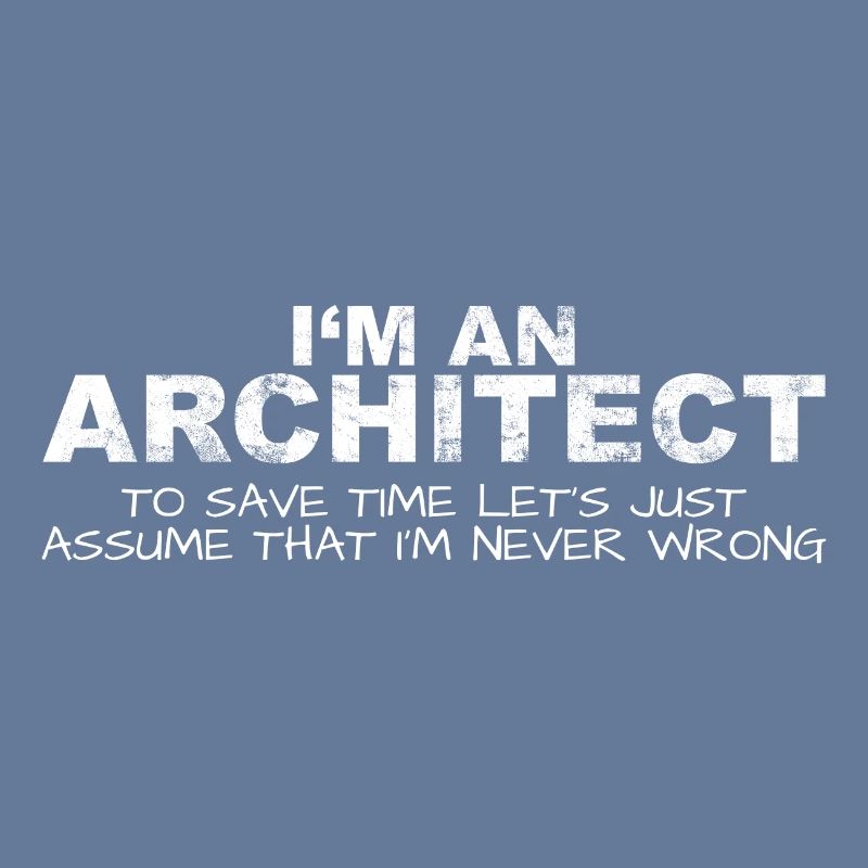 Architect Never Wrong Save Time Funny