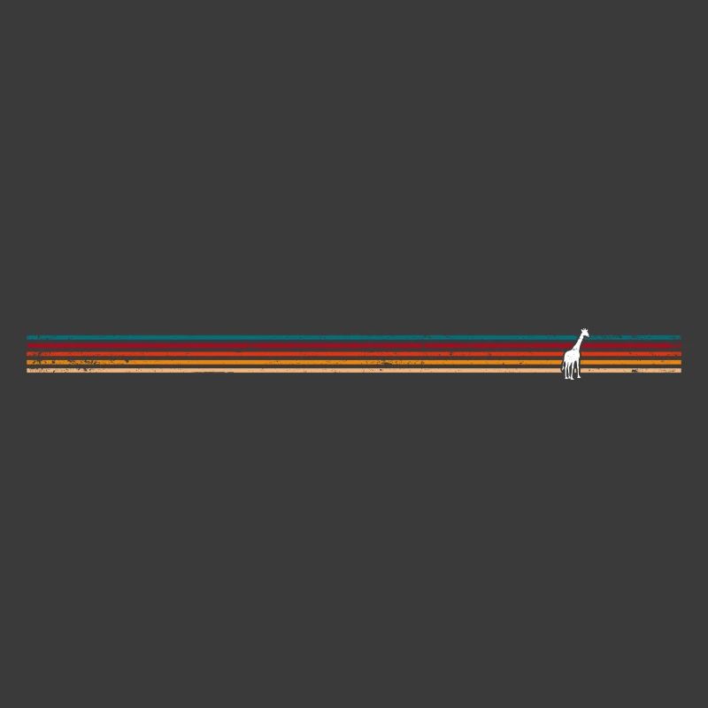 Giraffe on Colourful Stripe Backdrop
