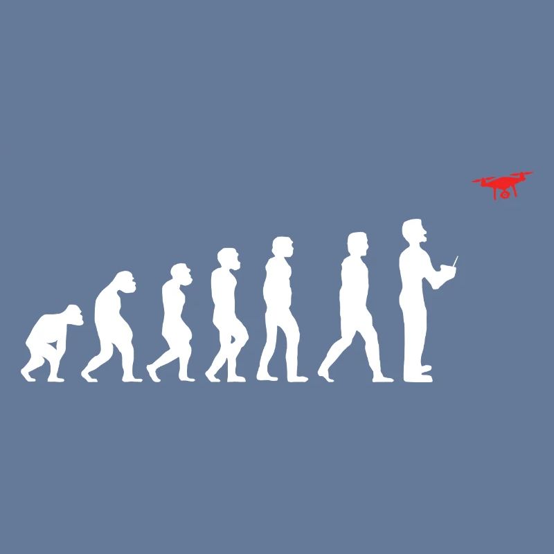 Evolution des Menschen Drohne Pilot