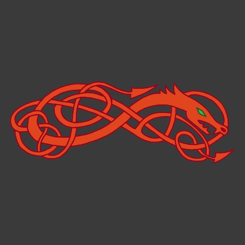 Serpent celte rouge