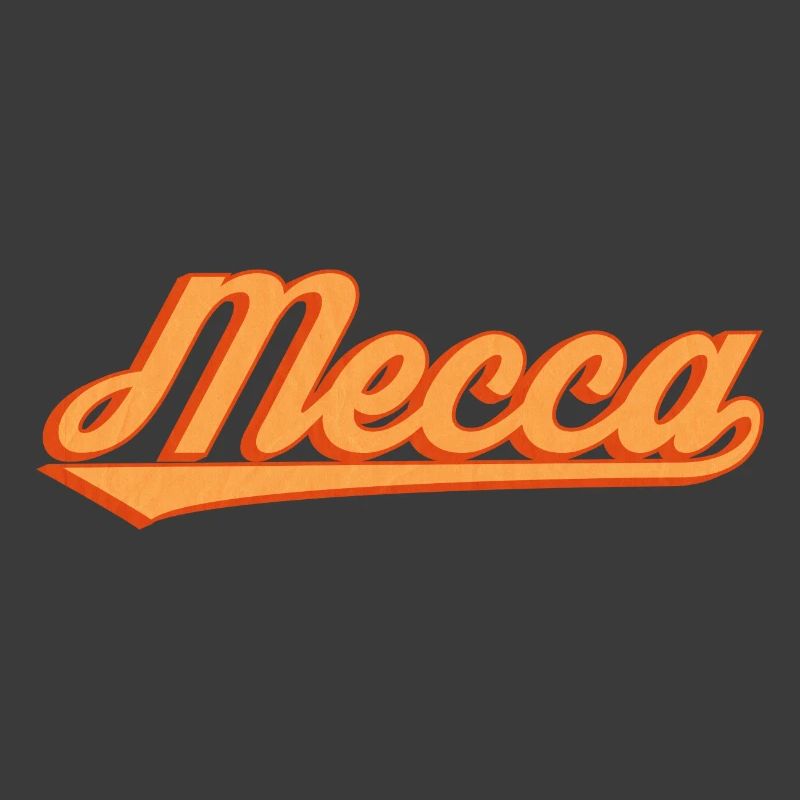 Lettrage rétro de La Mecque