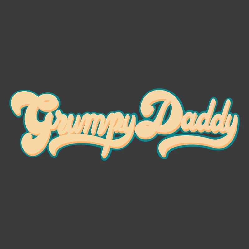 Grumpy Daddy Retro Script - Color "Groovy Baby"