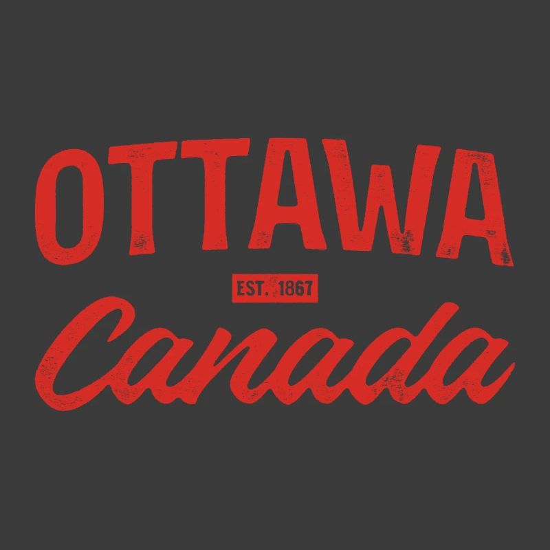 Ottawa Kanada Retro Script Rot