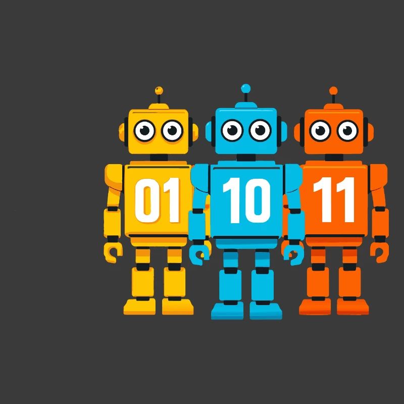 Robot 01 10 11 – Binary Sci-Fi Design