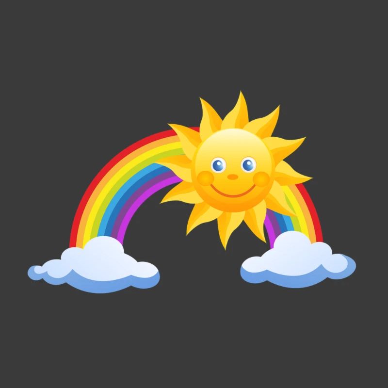 Sonne, Regenbogen, Wolken