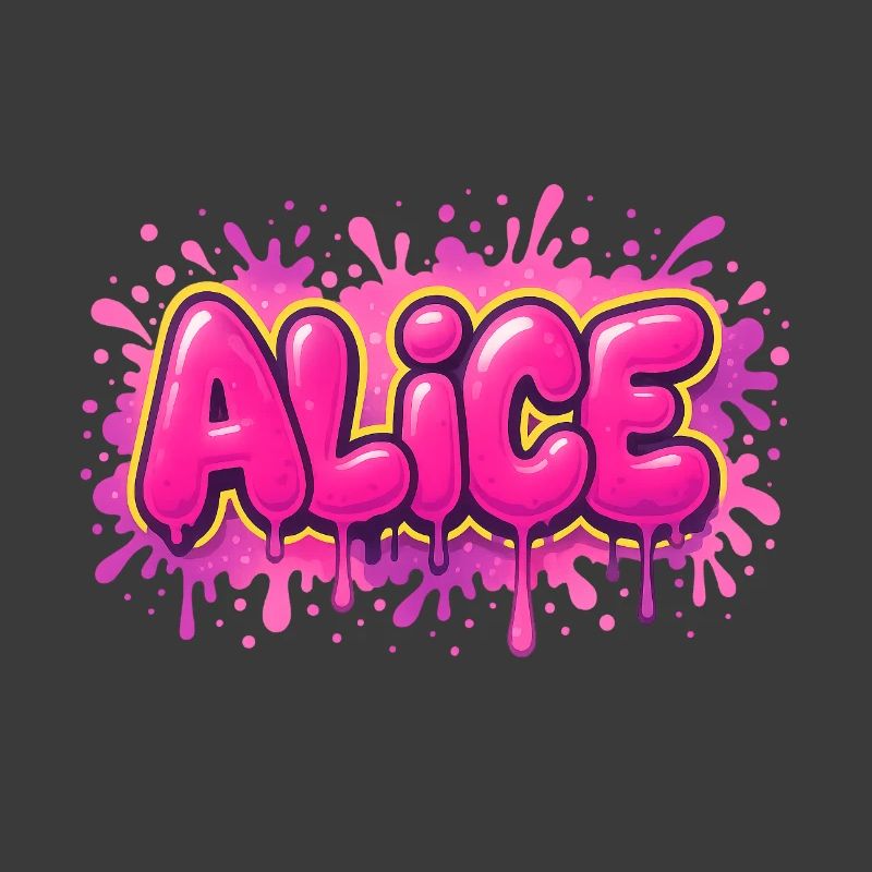 Graffiti ALICE First name, ideal printable gift
