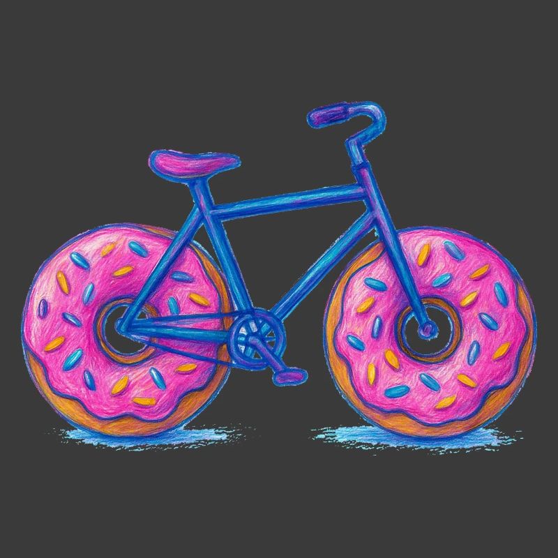 Conception de vélo beignet coloré