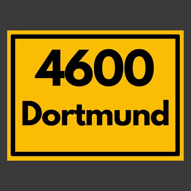 Town sign - then retro old zip code DORTMUND