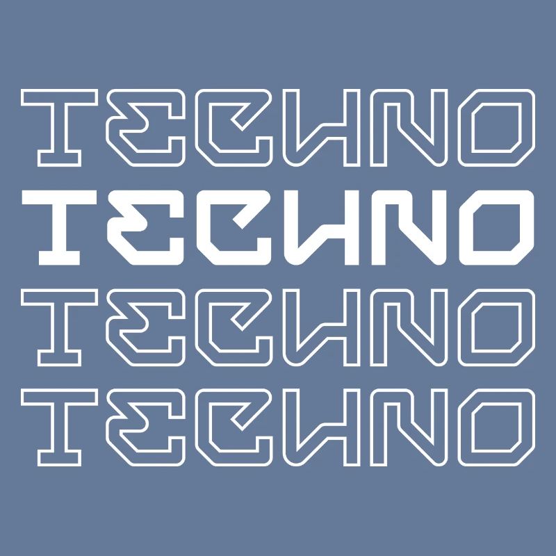 Conception de logo en typographie techno-moderne