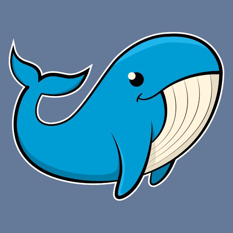 Image joyeuse d’une baleine bleue