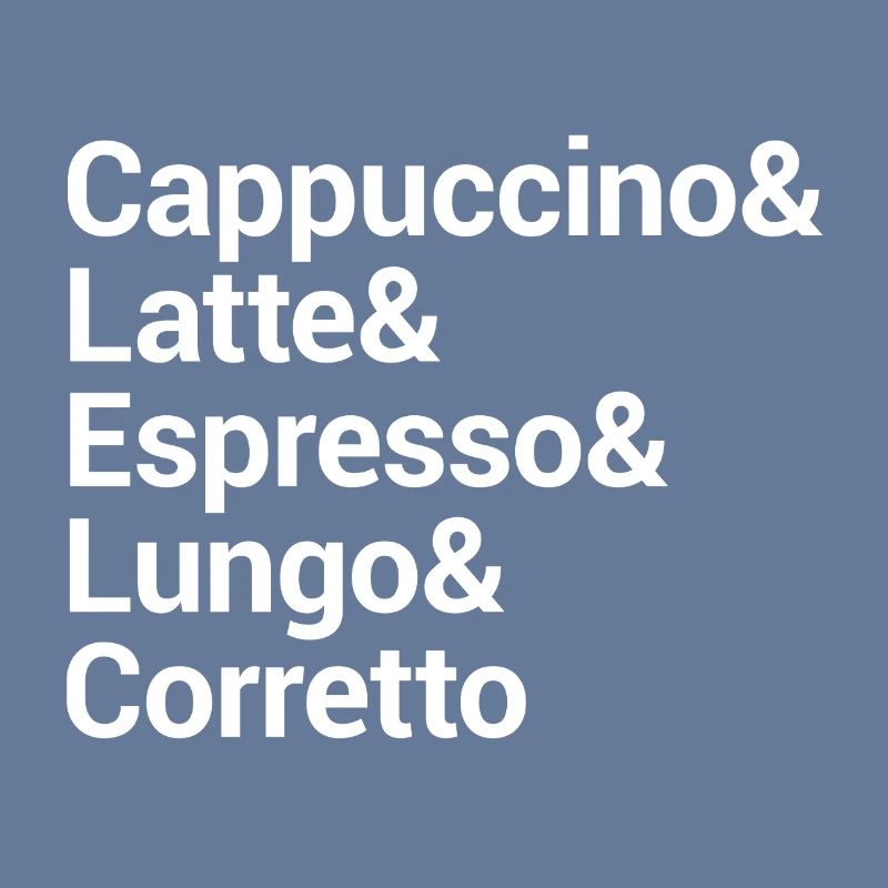 Conception de typographie de style café