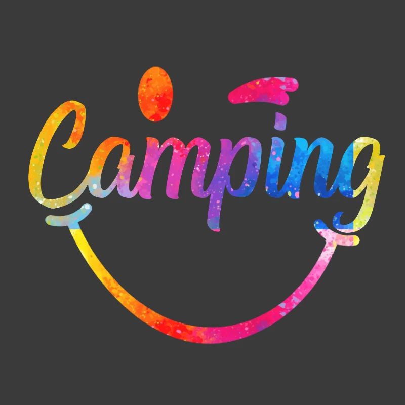 Logo de jeu de couleur de camping
