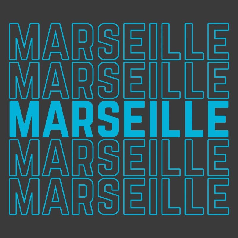 Marseille Outlined Repeat Neon Blue