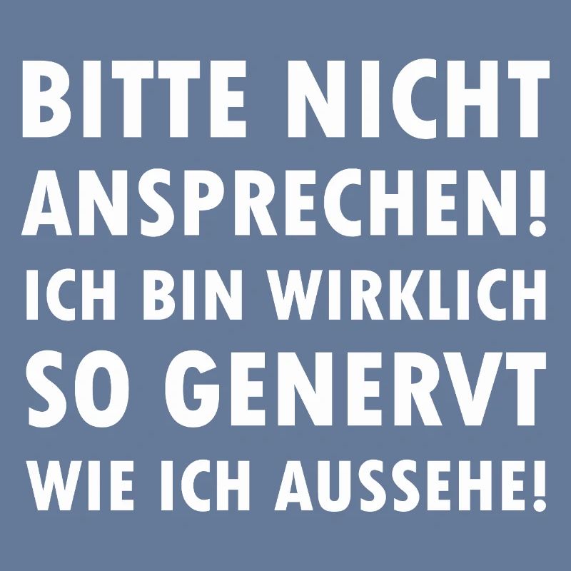 Bitte nicht ansprechen ich bin genervt Spruch