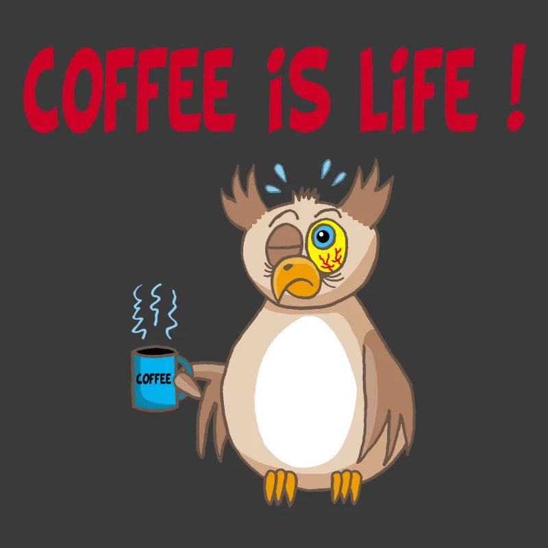 Eule und Kaffee (Englisch)