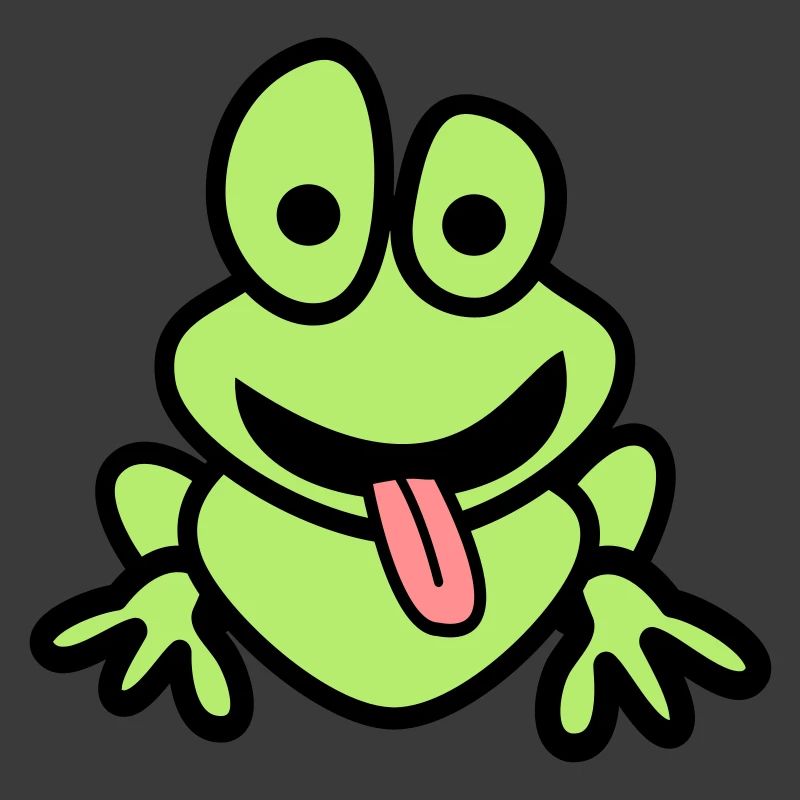 Frog avec la langue