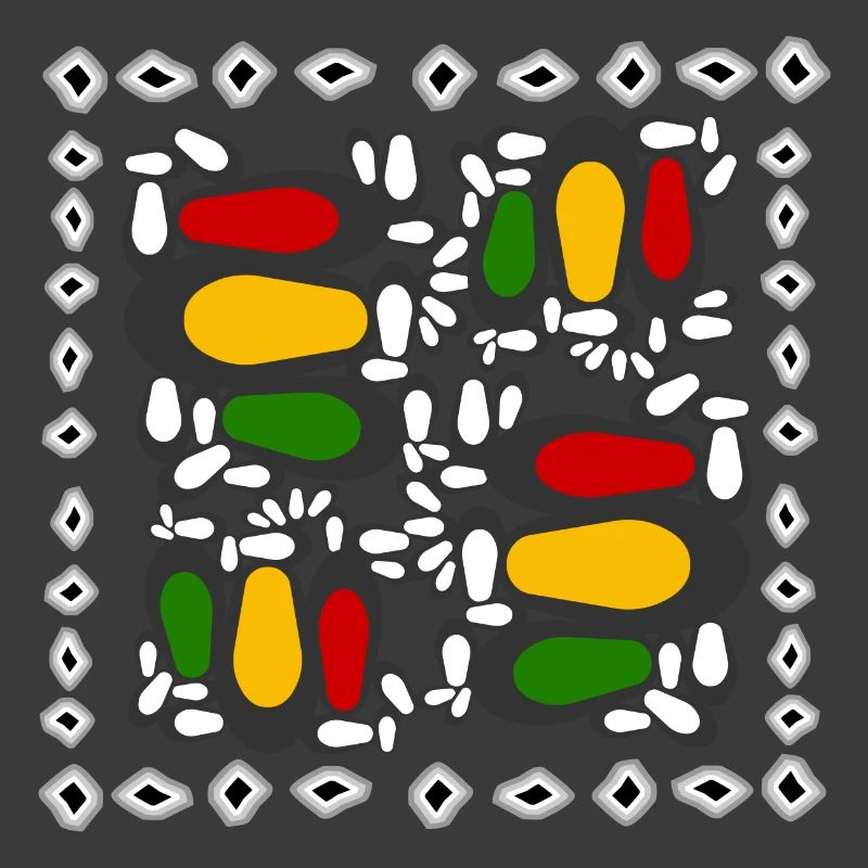 Abstract Colored Pattern on Black