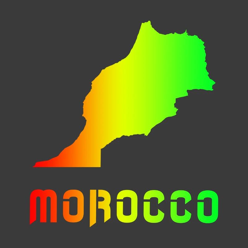 Morocco Rainbow Maps Design / Gift