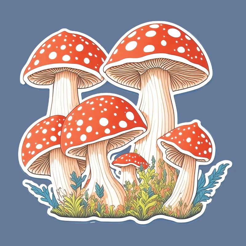 Toadstools, mushrooms