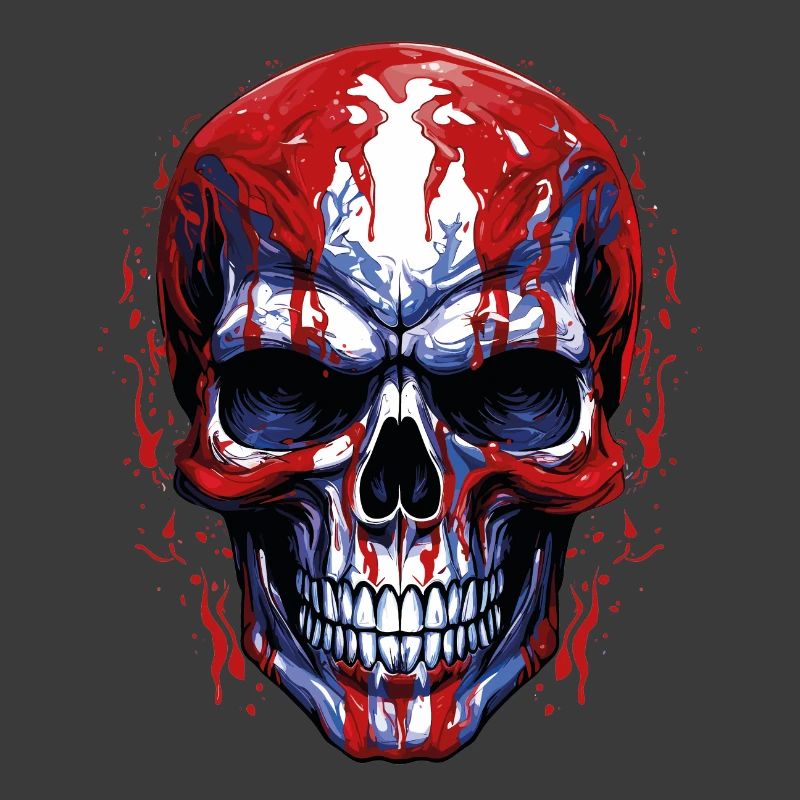 Graphique de crâne de drapeaux