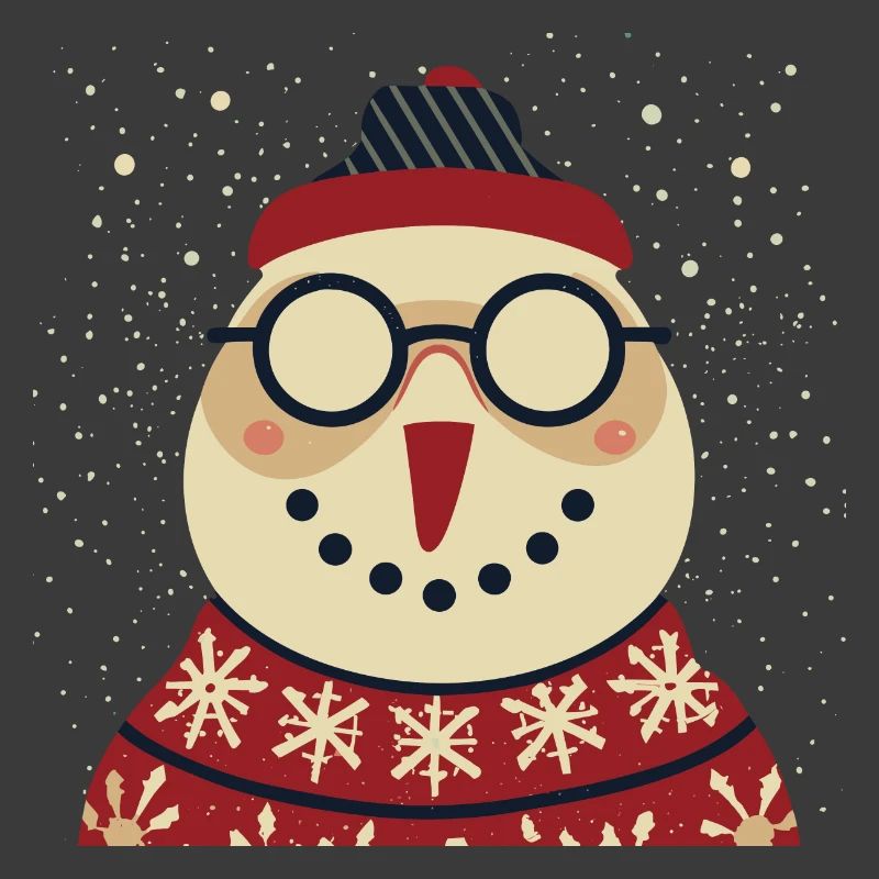 Winter Eulenpullover mit Brille