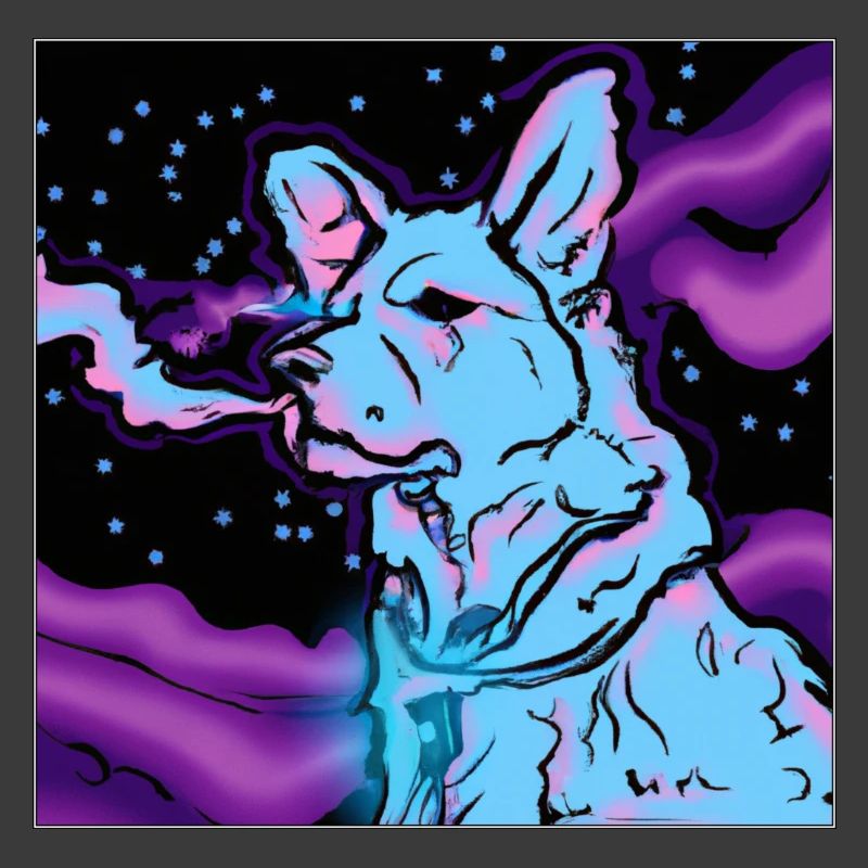 Vapotage de chien dans l’espace.