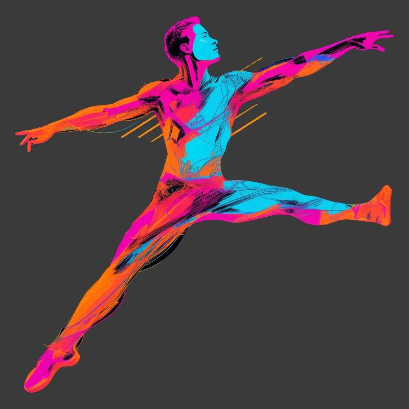 Male Ballet Dancer Synthwave