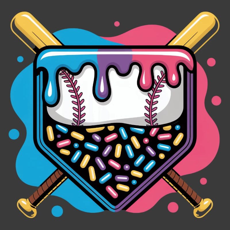 Beignet de plaque de baseball avec pépites