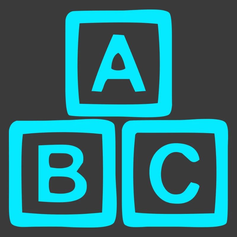 Neon ABC Block Pattern
