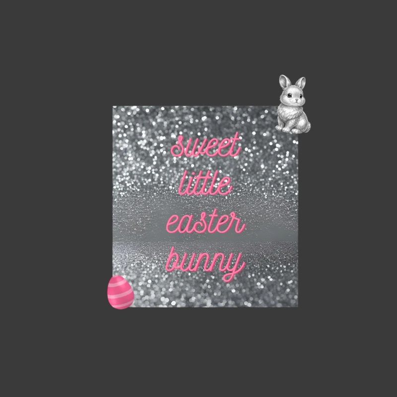 Cute Easter bunny in glitter design