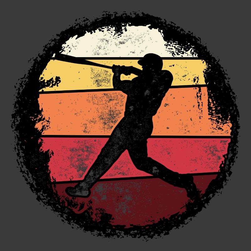Silhouette de coucher de soleil de baseball