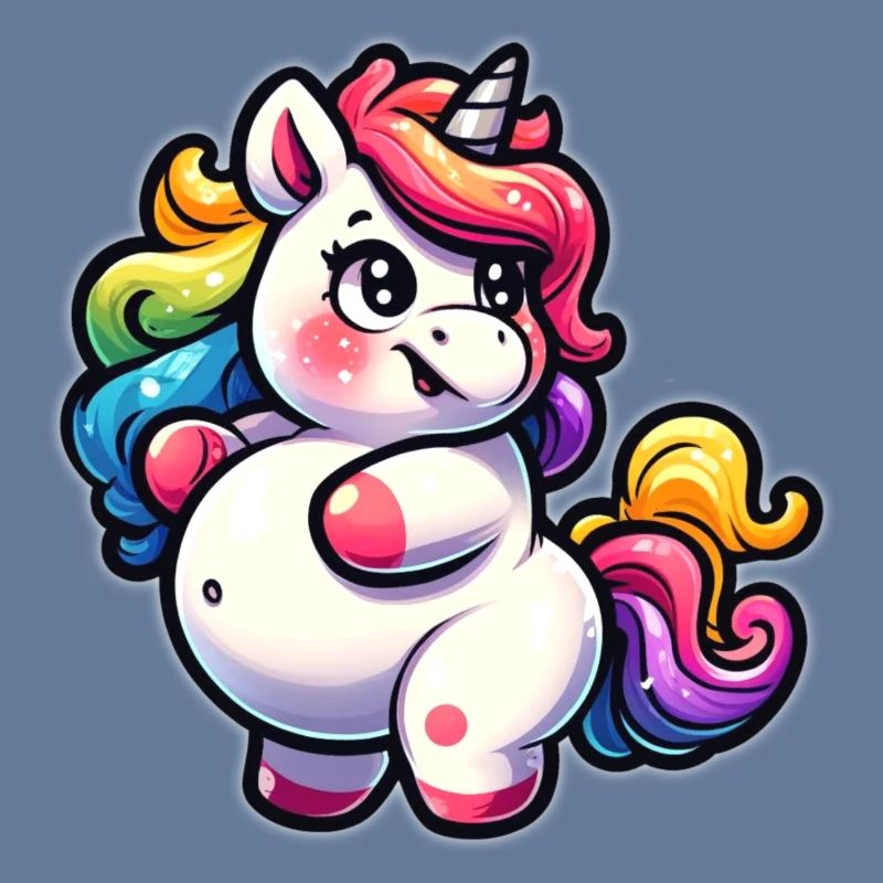 Süßes Regenbogen Einhorn