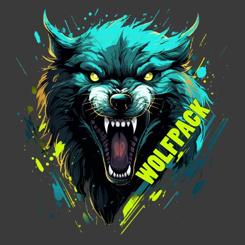 Neon Wolf Mask