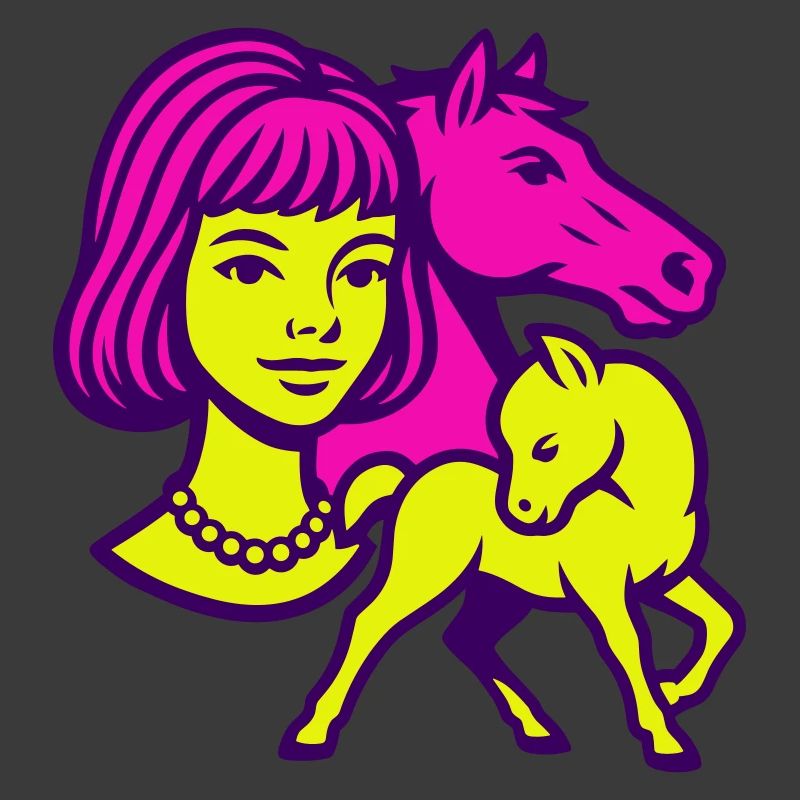 Pferdemädchen Pop-Art