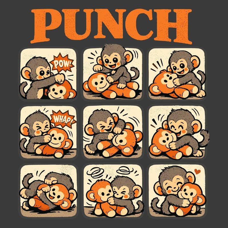 Monkey Cooler Punch Cute Baby Monkey