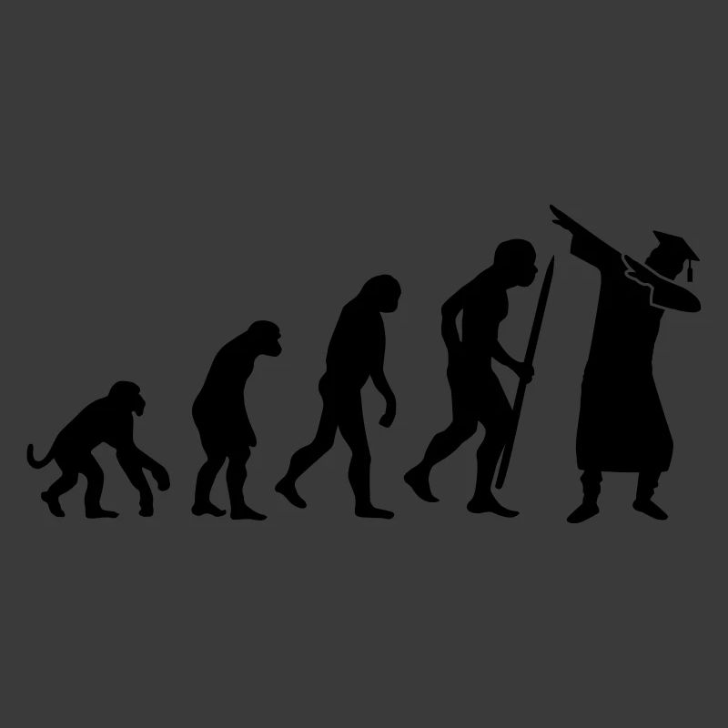 Evolution dab dabbing graduation college student