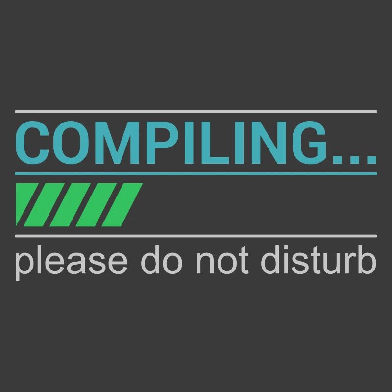 Lustiges Programmierer T-Shirt - Compiling Please
