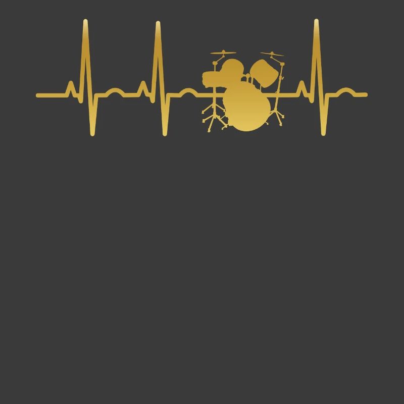 l'évolution du rythme cardiaque ECG DRUMMER batterie PERCUSSION
