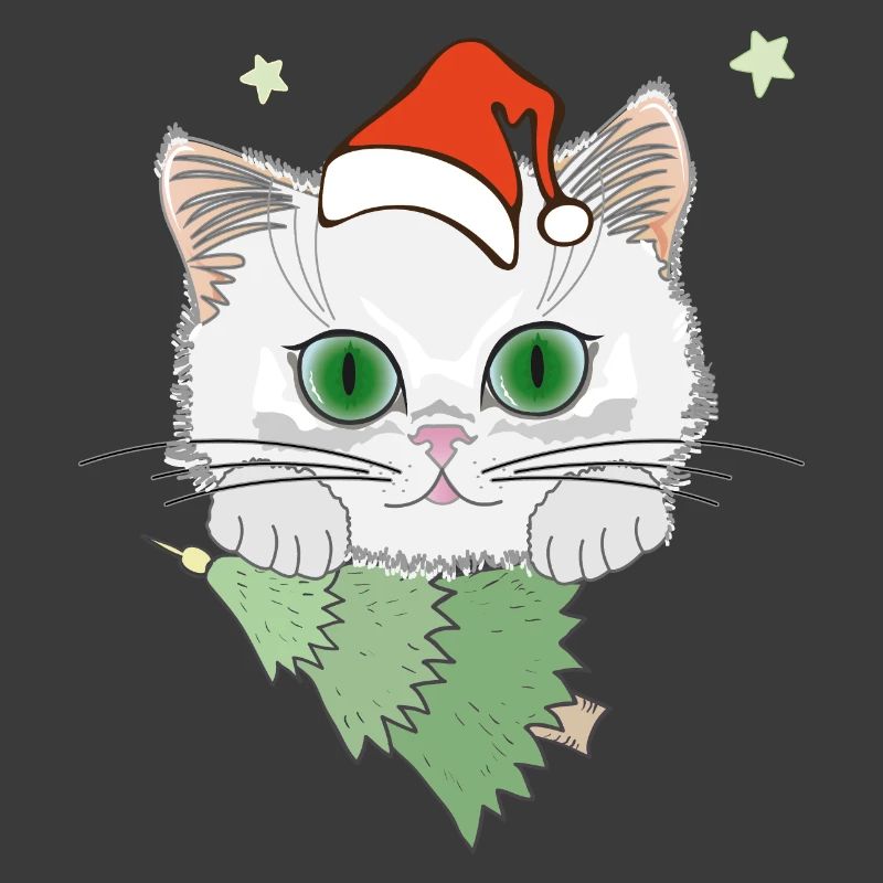 Katze mit Weihnachtsbaum